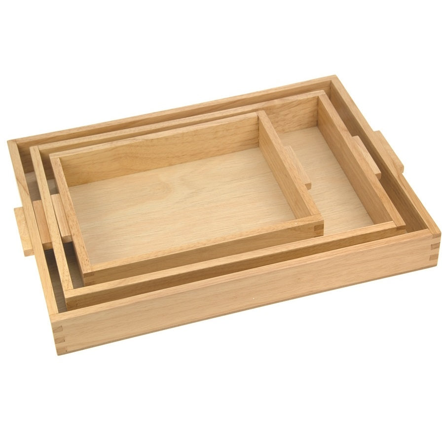 Kindermatic Montessori Wooden Tray with Handle 蒙特梭利 有柄實木盤