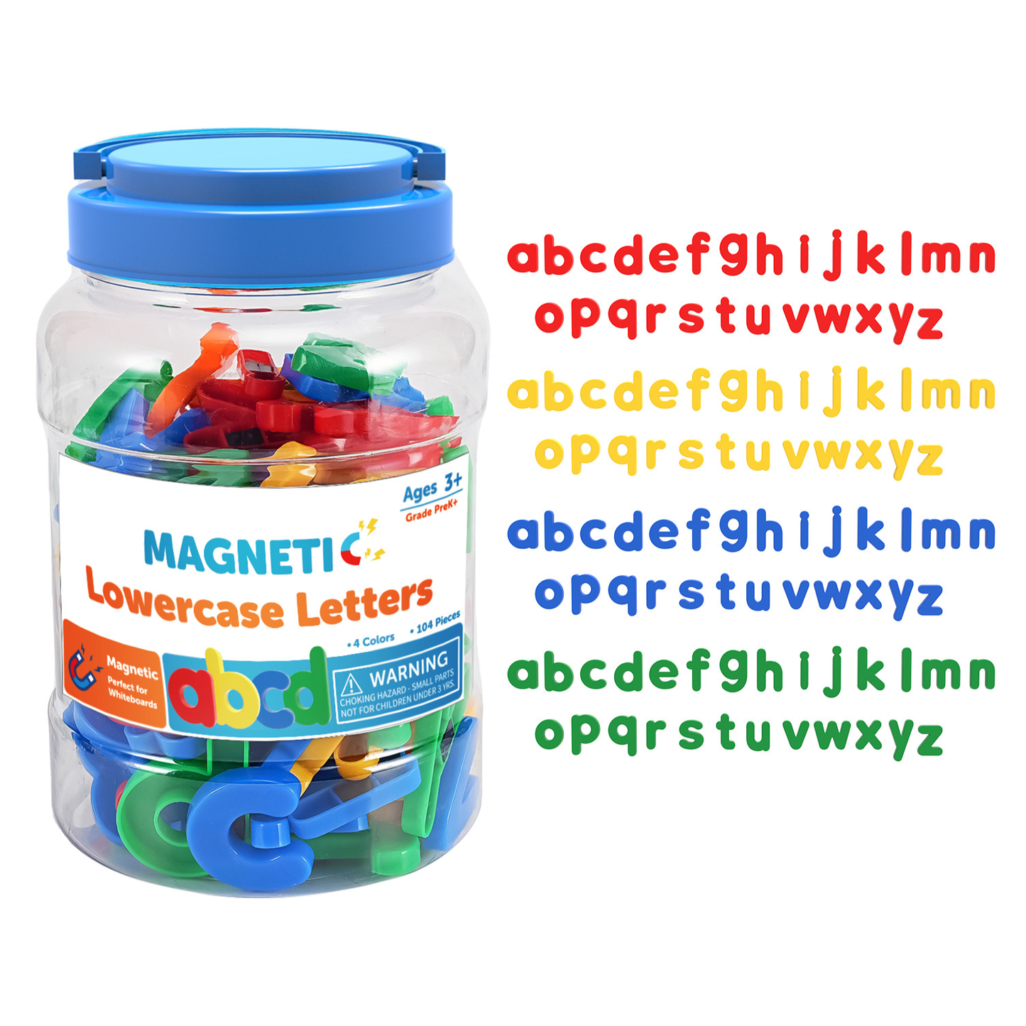 Magnetic Lowercase Letters 104 Pieces 磁力小寫英文字母 104個