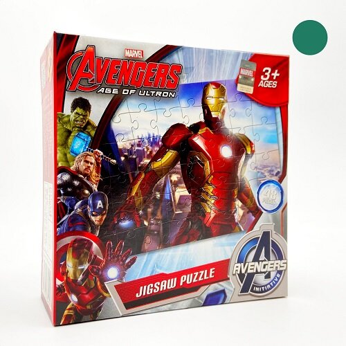 Kindermatic Marvel Avengers Jigsaw Puzzle 48-100pcs GREY 漫威復仇者聯盟 兒童拼圖 48-100塊 灰色 Marvel Avengers
