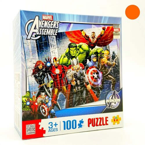 Kindermatic Marvel Avengers Jigsaw Puzzle 48-100pcs GREY 漫威復仇者聯盟 兒童拼圖 48-100塊 灰色 Marvel Avengers