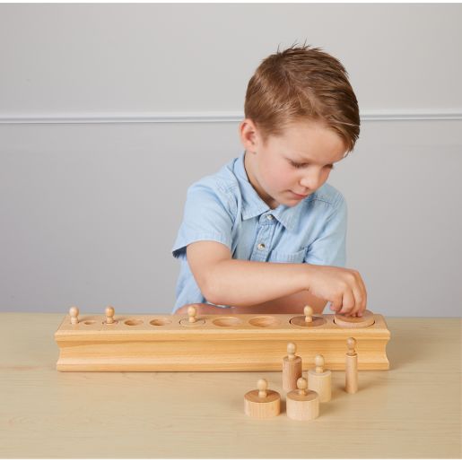 Kindermatic Montessori Cylinder Blocks Set of 4 蒙特梭利 插座圓柱體 4件套裝