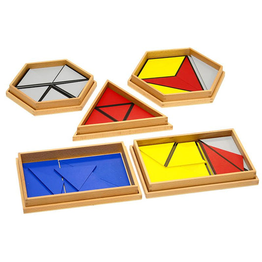 Kindermatic Montessori Constructive Triangles With 5 Boxes 蒙特梭利 五盒構成三角形