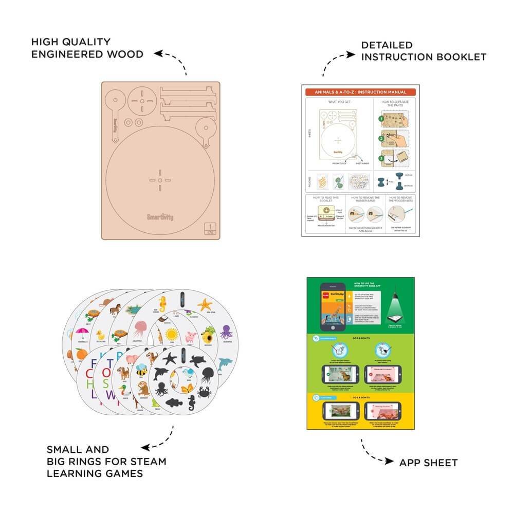 Smartivity Junior Animals & A-to-Z DIY動物和字母學習遊戲 Junior Animals & A-to-Z