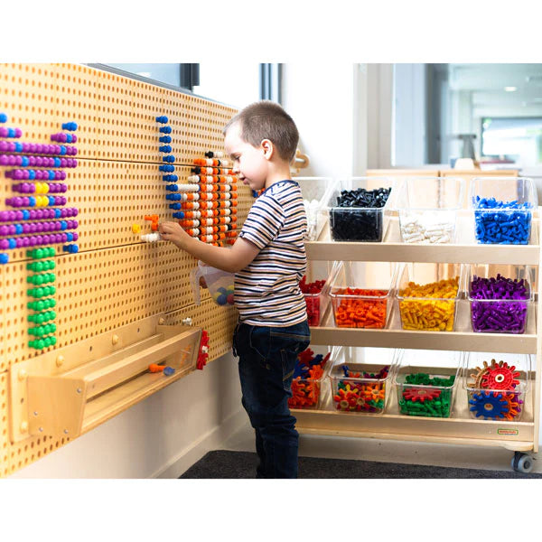 Masterkidz STEM WALL 256 Piece Geometric Shape Pegs 8 Colours (Set 1) 8色混合幾何塊256件(套裝1)