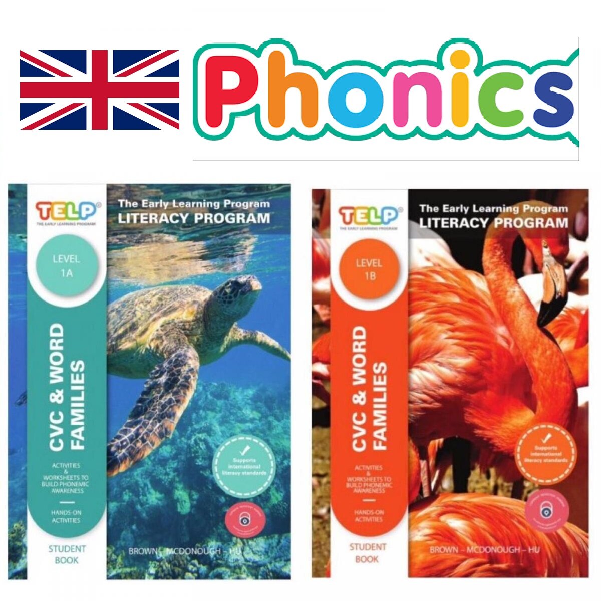 TELP Phonics CVC & Word Families 2 Books Set 幼兒拼音英語三字詞 2本裝