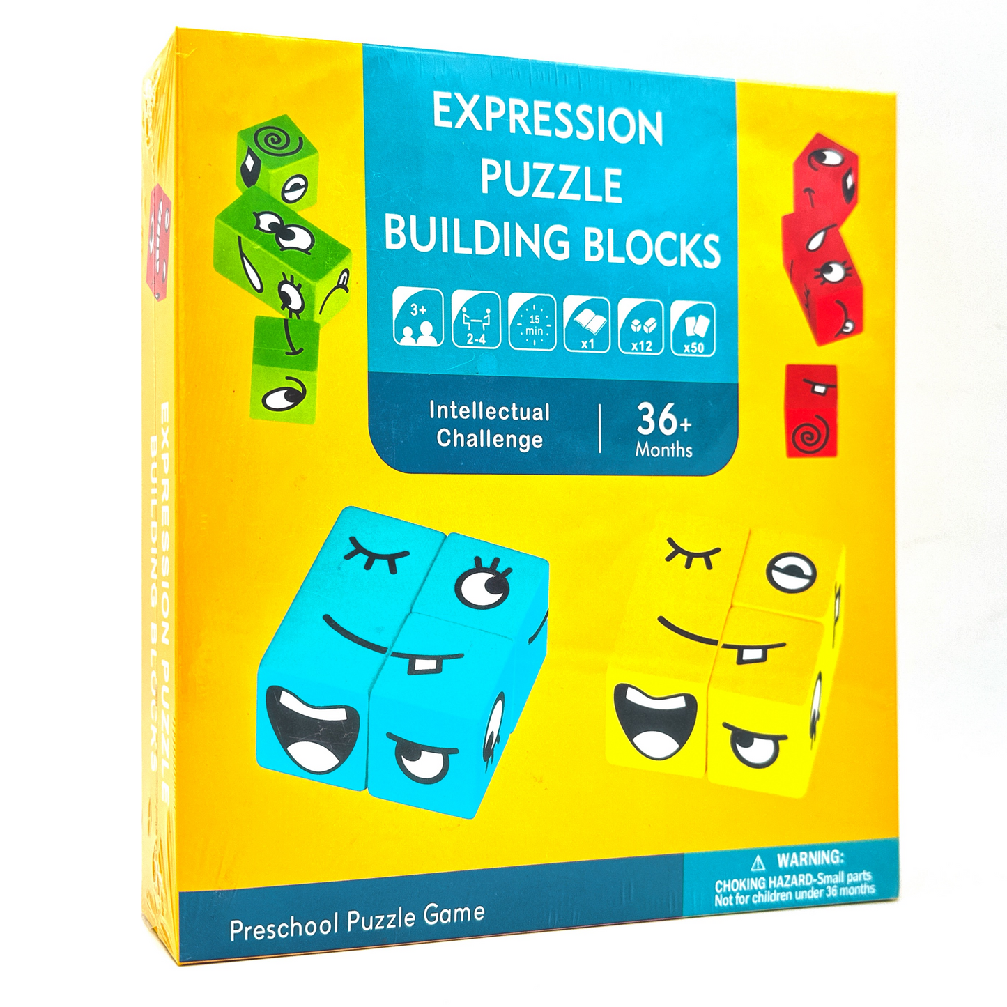 Expression Puzzle Building Blocks Flip & Match Game 表情積木配對遊戲