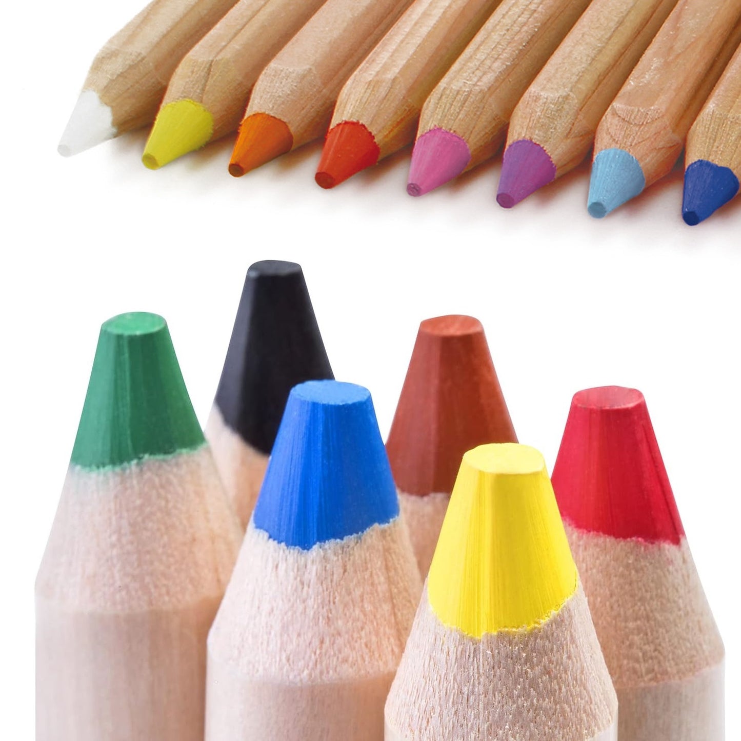 German Spielwelle Aqua Bunti Colored Pencils, Watercolour and Wax Crayon 3 in 1 Pencils Set of 15