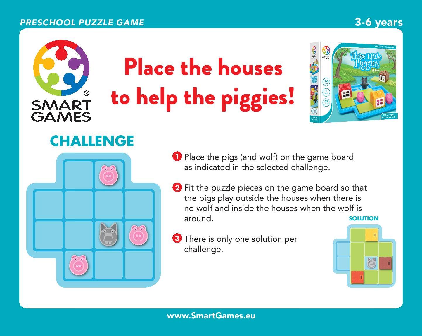 Smart Games Three Little Piggies Deluxe 三隻小小豬智力遊戲