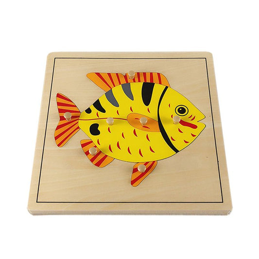 Kindermatic Montessori Fish Puzzle 蒙特梭利 魚拼圖嵌板