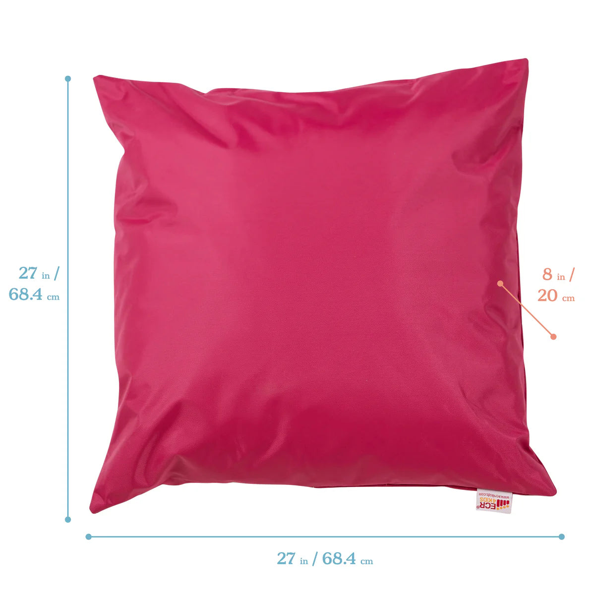 ECR4Kids SoftZone Jumbo Floor Pillow Cushion Size 27" x 27" 巨型咕臣座墊