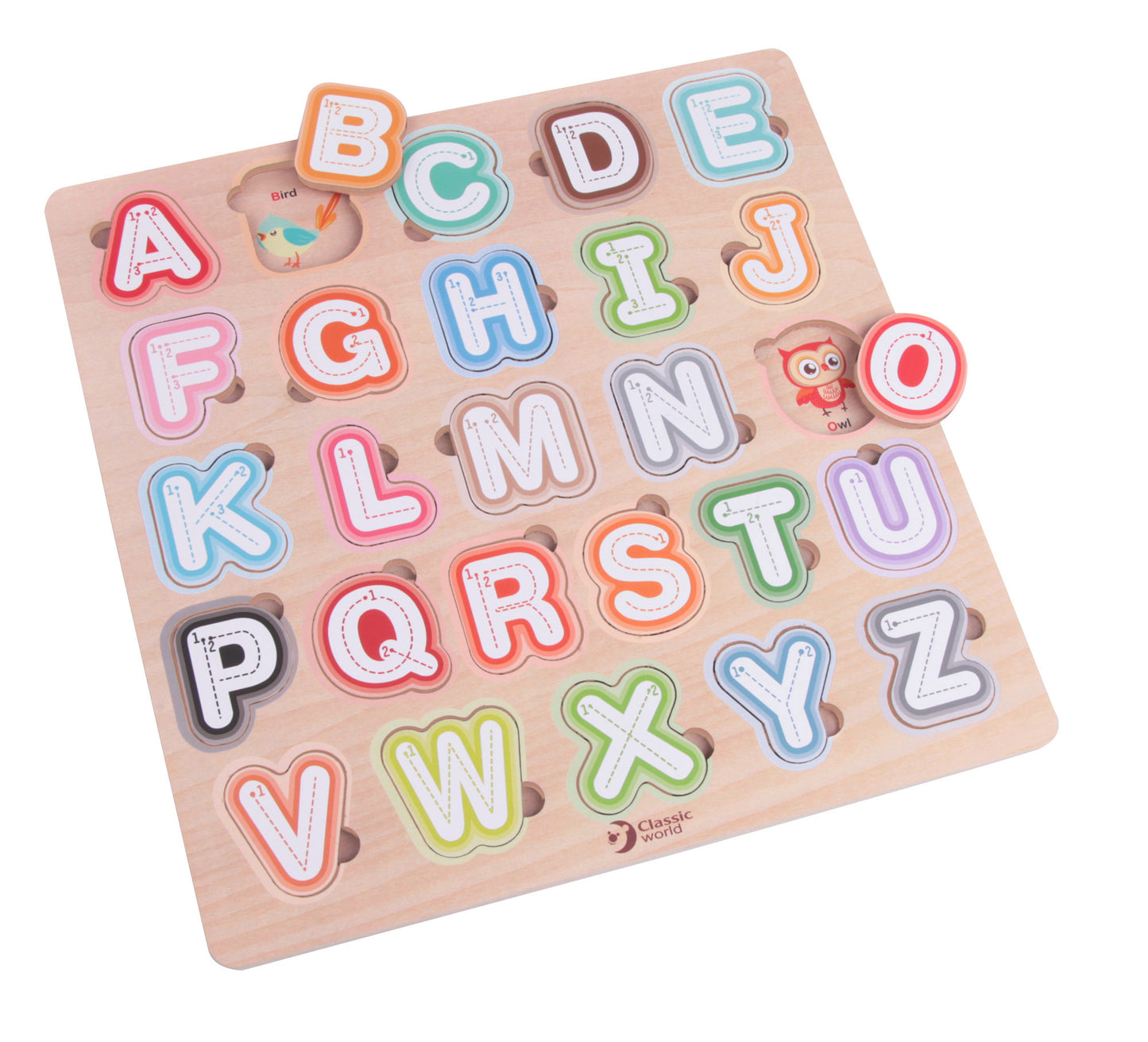 Classic World Alphabet Puzzle 字母拼板