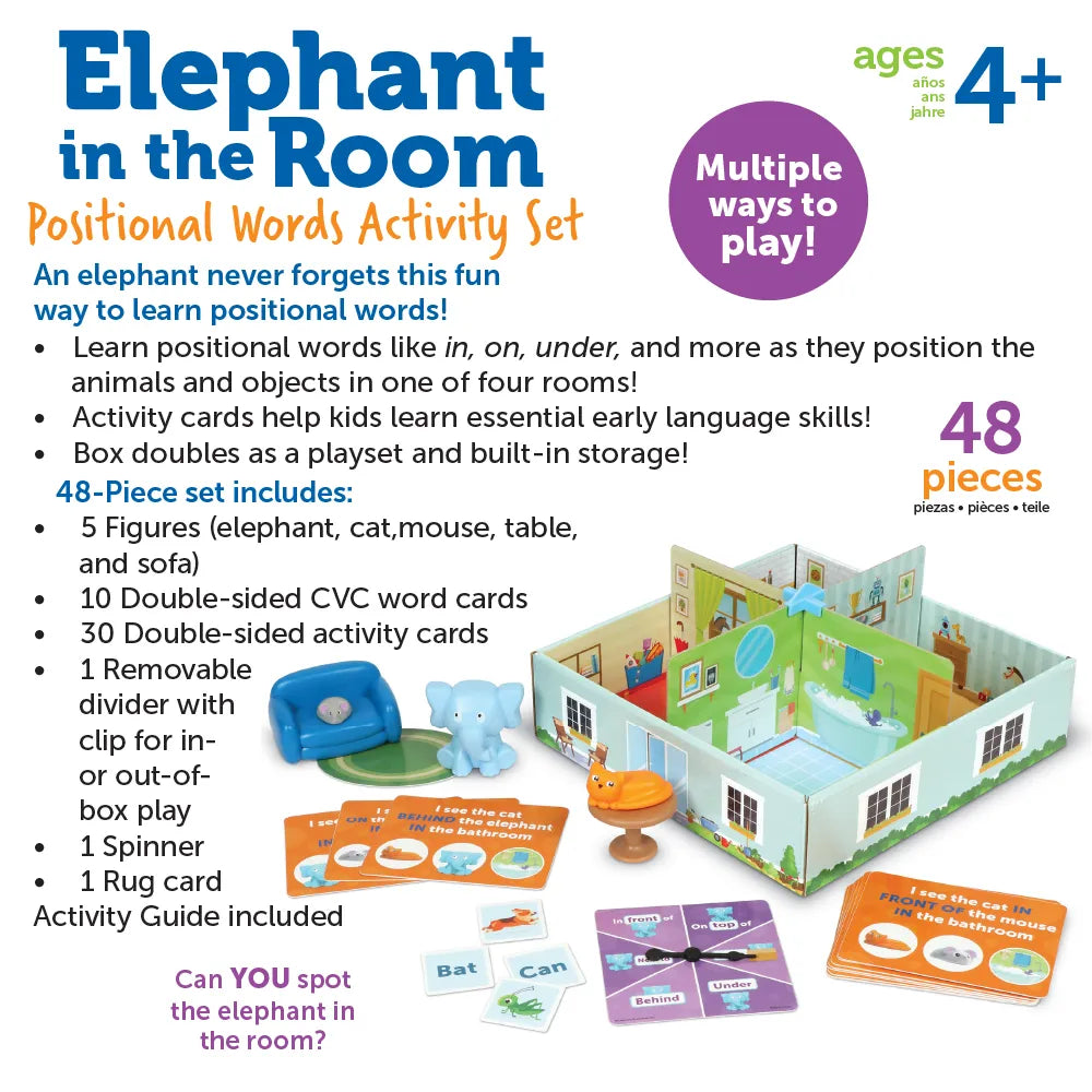 Learning Resources Elephant in The Room Positional Word Activity Set