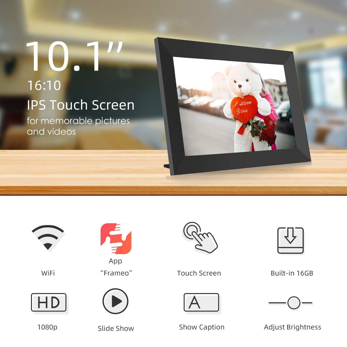 Frameo 10.1 Inch Smart WiFi Digital Frame 32GB Frameo 10.1吋智能WiFi數位相框 32GB