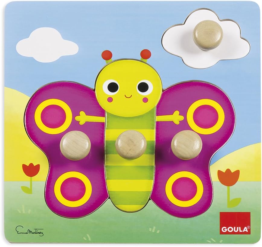 Goula Butterfly Peg Puzzle 小蝴蝶手抓拼圖
