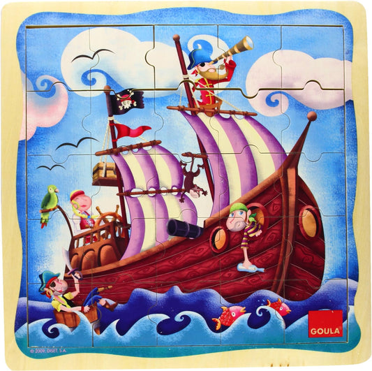 Goula Pirate Ship Frame Puzzle 25 Pcs 海盜船框架拼圖25塊