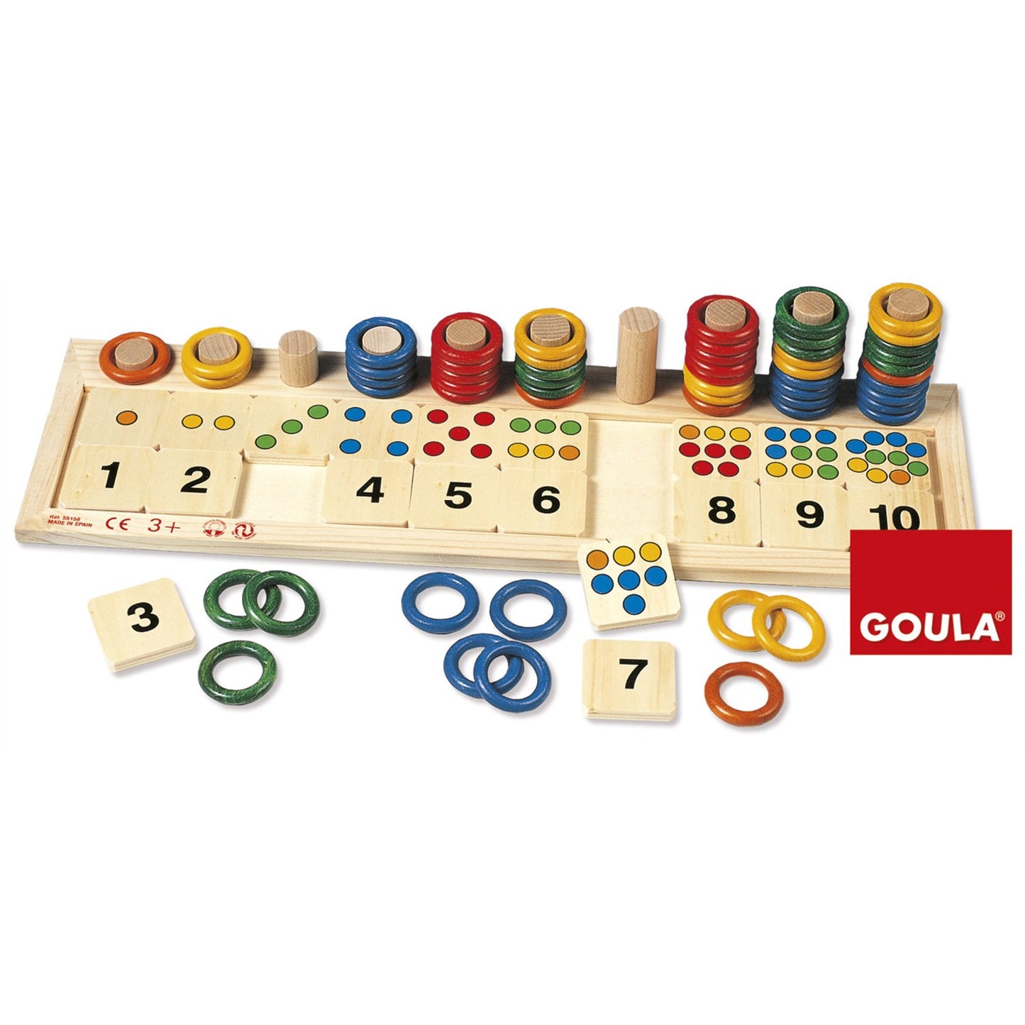 Goula Colored Rings Colores & Numbers Sorting & Pegging Game 顏色數字與數量排序套圈圈遊戲