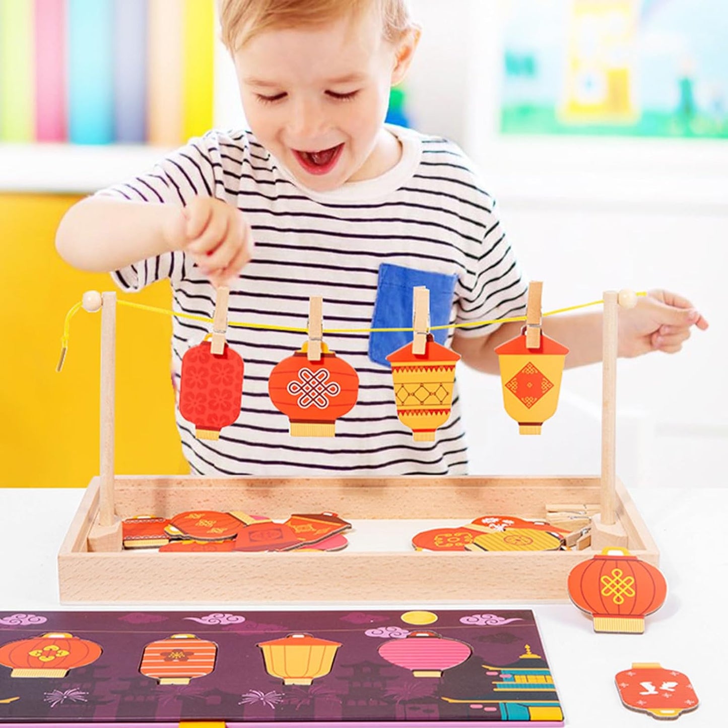 Montessori Hang Lantern Pretend Play Matching Game 掛燈籠配對遊戲