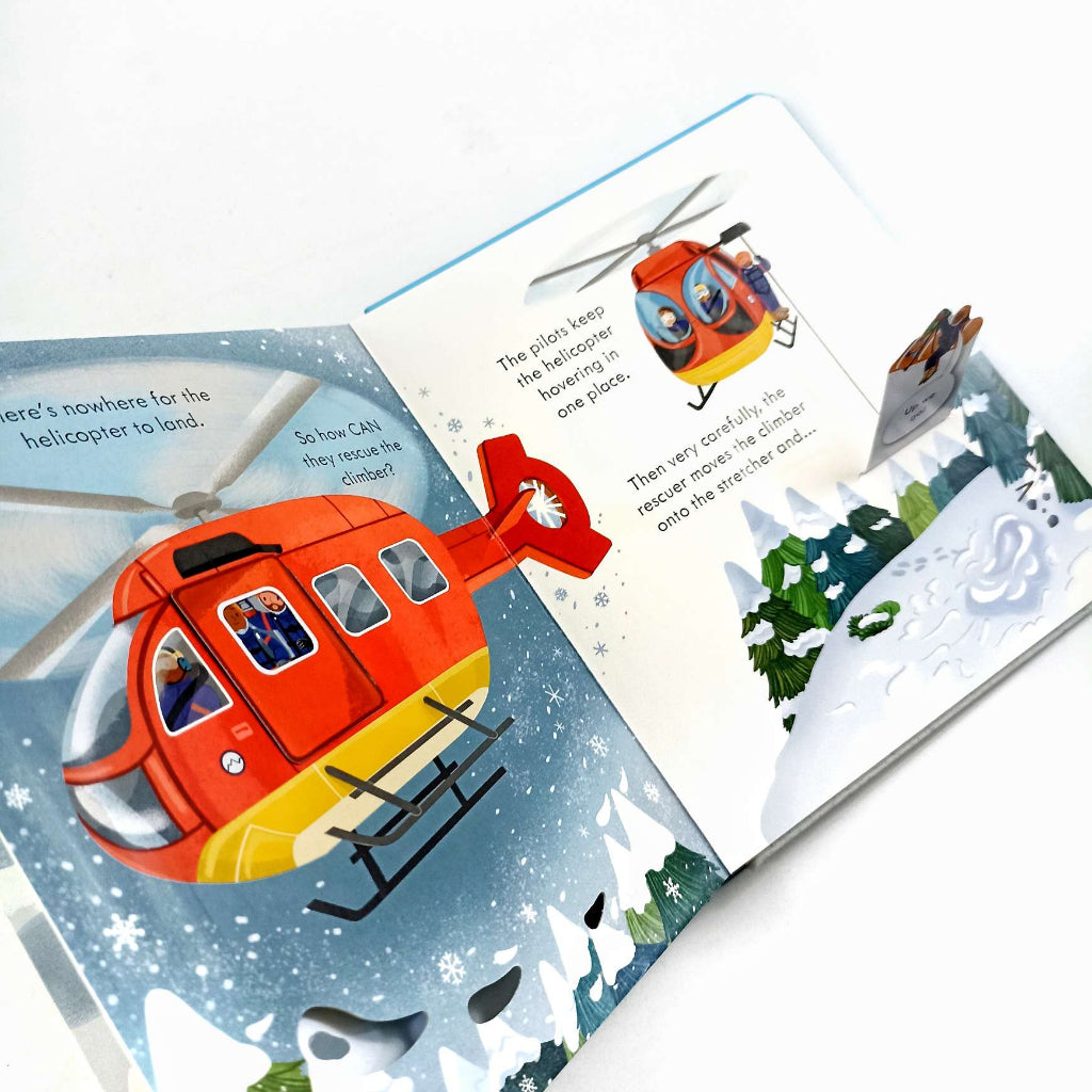 Usborne Peep Inside How a Helicopter Works 偷偷看直昇機運作揭秘 幼兒小翻頁紙板書