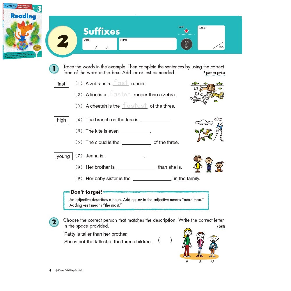 Kumon Reading Grade 3 Workbooks 英語閱讀練習冊 三年級