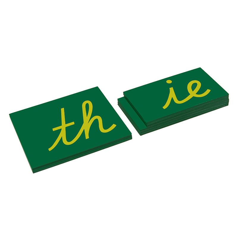 Kindermatic Montessori Lower Case Double Sandpaper Letters - Cursive with Box 蒙特梭利 英文字母沙板 雙音草體 含木盒