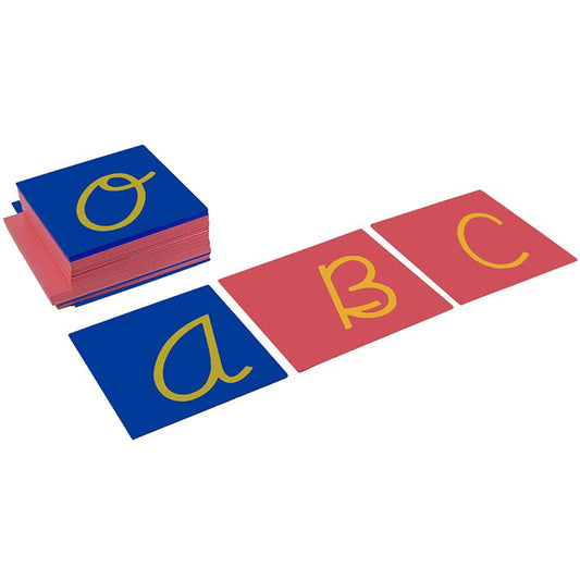 Kindermatic Montessori Capital Case Sandpaper Letters - Cursive with Box 蒙特梭利 英文字母沙板 大寫草體 含木盒