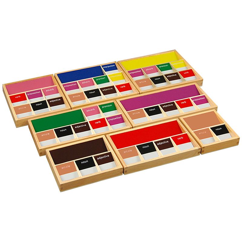 Kindermatic Montessori Grammar Boxes 蒙特梭利 基礎語言符號盒 (8盒)