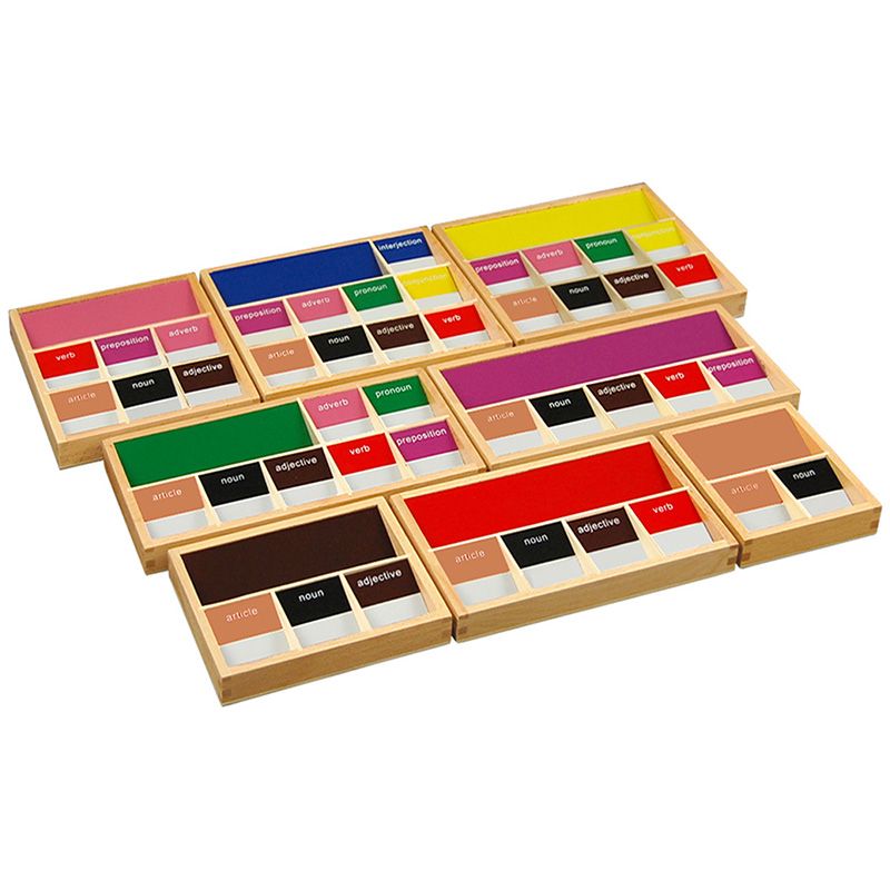 Kindermatic Montessori Grammar Boxes 蒙特梭利 基礎語言符號盒 (8盒)