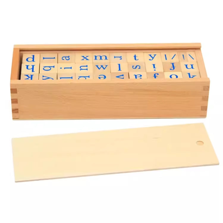 Wooden Alphabet Cube Set of 58 塊木製英文字母方塊盒