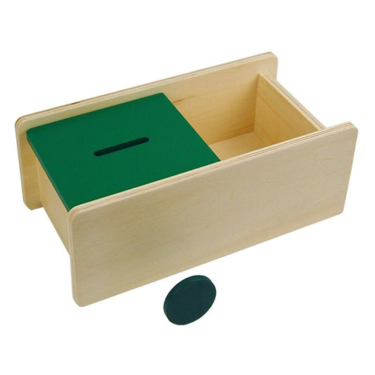 Kindermatic Montessori Imbucare Box with Flip Lid - 1 Slot 蒙特梭利 綠片投入盒