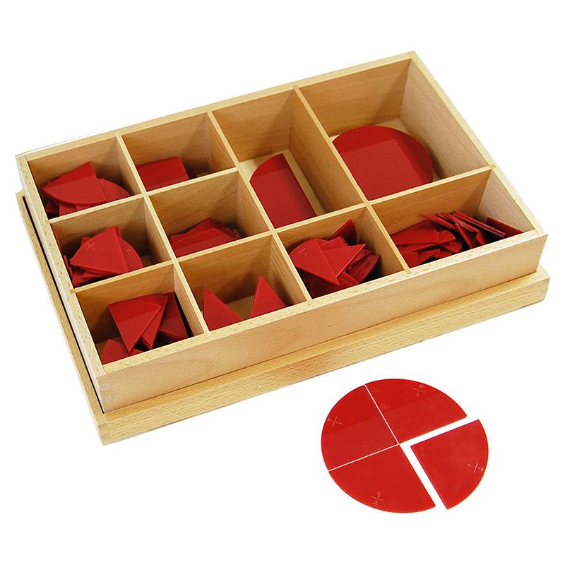 Kindermatic Montessori Fraction Cut Outs 1 To 1/10 蒙特梭利 1-10分解圓形