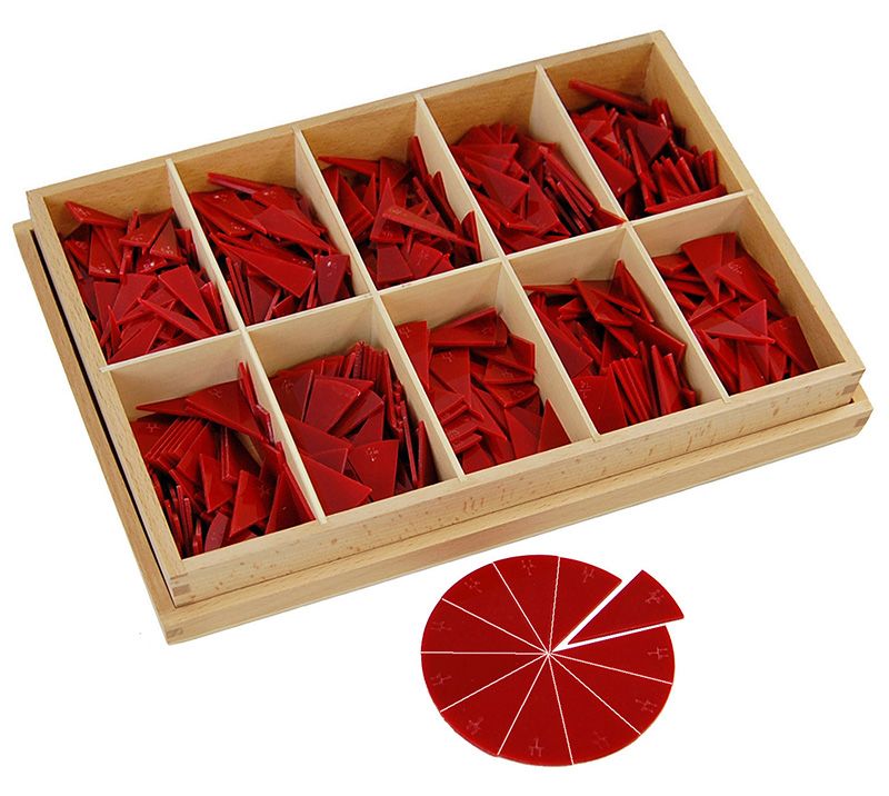 Kindermatic Montessori Fraction Cut Outs 1/11 To 1/20 蒙特梭利 11-20 分解圓形