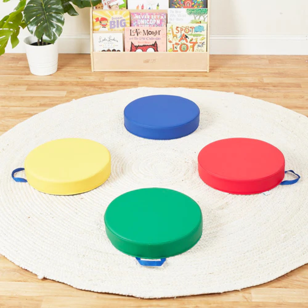 Round Cushions with Handle Set of 4 Colors 圓形軟座墊咕𠱸4色套裝