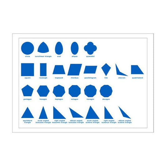 Kindermatic Montessori Geometric Cabinet Control Chart - PP Plastic 蒙特梭利 幾何控制卡片 PVC