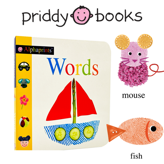 Priddy Books Alphaprints Words Touchy Feely Board Book 英語生詞 嬰幼兒觸摸紙板書