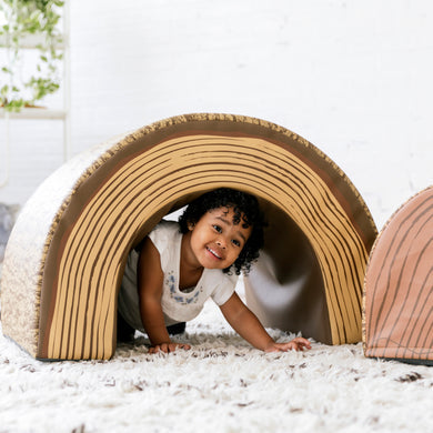 Tree Log Nature-Inspired Tunnel and Climber Set of 2