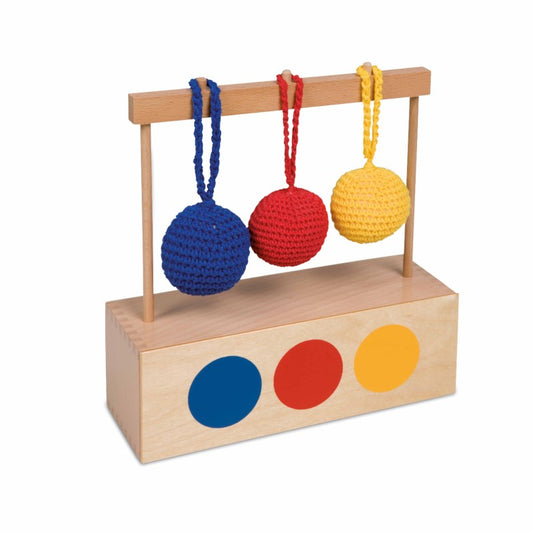 Nienhuis Montessori Imbucare Box With 3 Colored Knit Balls 蒙特梭利教具- 3色毛線球投置箱