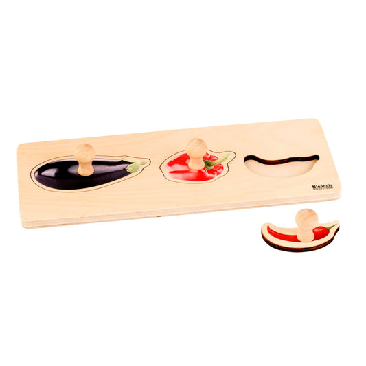 Nienhuis Montessori Toddler Puzzle: 3 Vegetables 蒙特梭利教具- 嬰幼兒拼圖：3種蔬菜