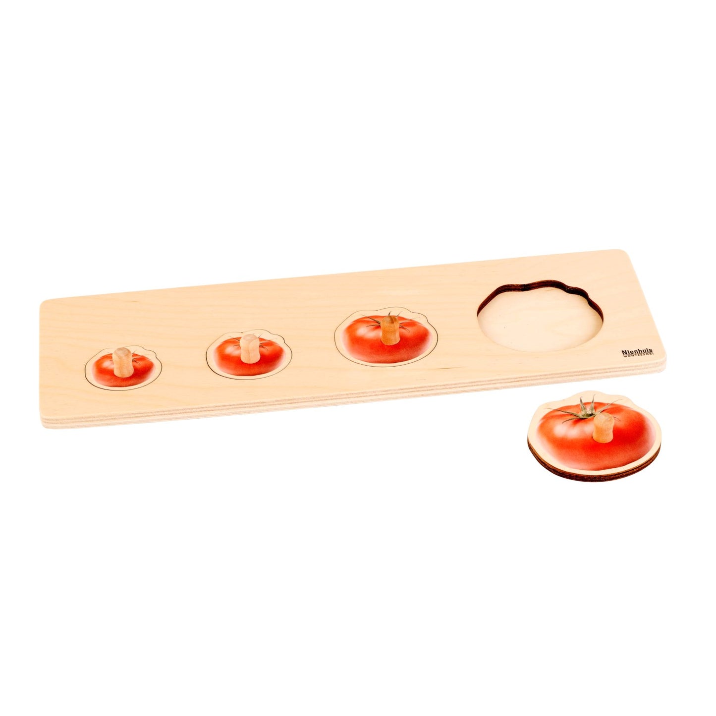 Niehuis Montessori Toddler Puzzle: 4 Tomatoes 蒙特梭利教具- 嬰幼兒拼圖：4個番茄