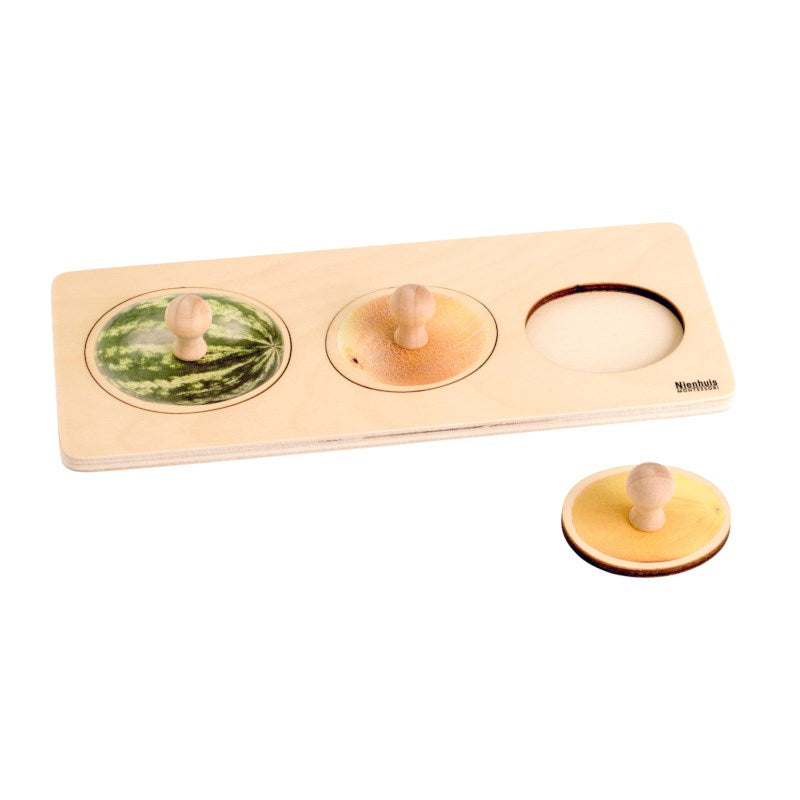 Nienhuis Montessori Toddler Puzzle: 3 Melons 蒙特梭利教具- 嬰幼兒拼圖：3個瓜