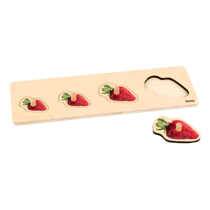 Nienhuis Montessori Toddler Puzzle: 4 Strawberries 蒙特梭利教具- 嬰幼兒拼圖：4只草莓