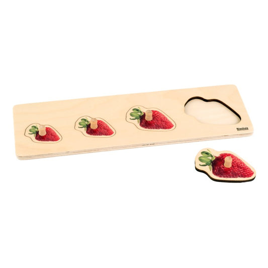 Nienhuis Montessori Toddler Puzzle: 4 Strawberries 蒙特梭利教具- 嬰幼兒拼圖：4只草莓