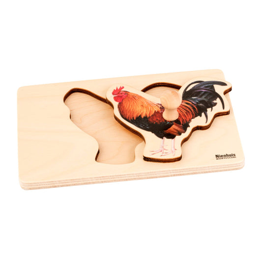 Nienhuis Montessori Toddler Puzzle: Rooster 蒙特梭利教具- 嬰幼兒拼圖：公雞