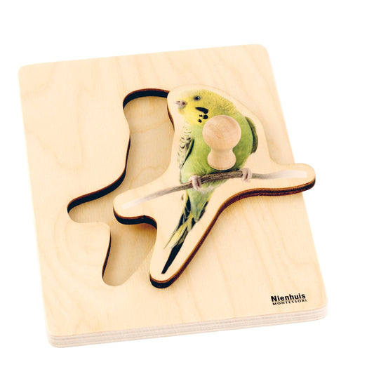 Nienhuis Montessori Toddler Puzzle: Parakeet 蒙特梭利教具- 嬰幼兒拼圖：鸚鵡