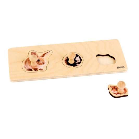 Nienhuis Montessori Toddler Puzzle: 3 Rodents
