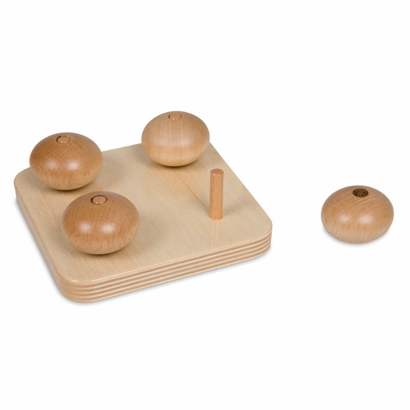 Nienhuis Montessori Ellipsoids On Small Pegs 蒙特梭利教具- 小木柱橢圓木球