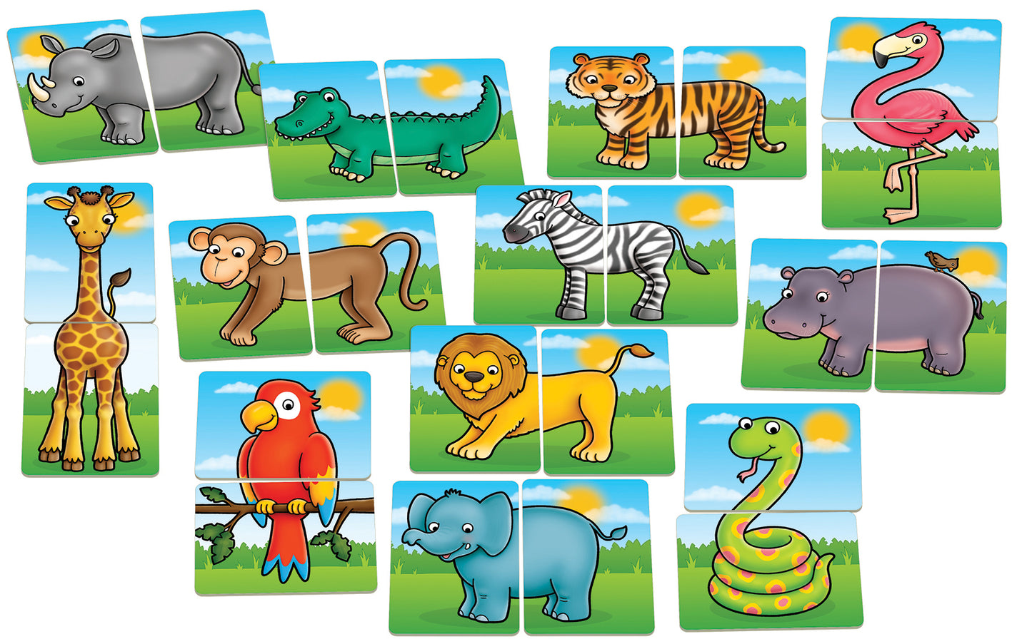 Orchard Toys Jungle Heads and Tails Matching Game