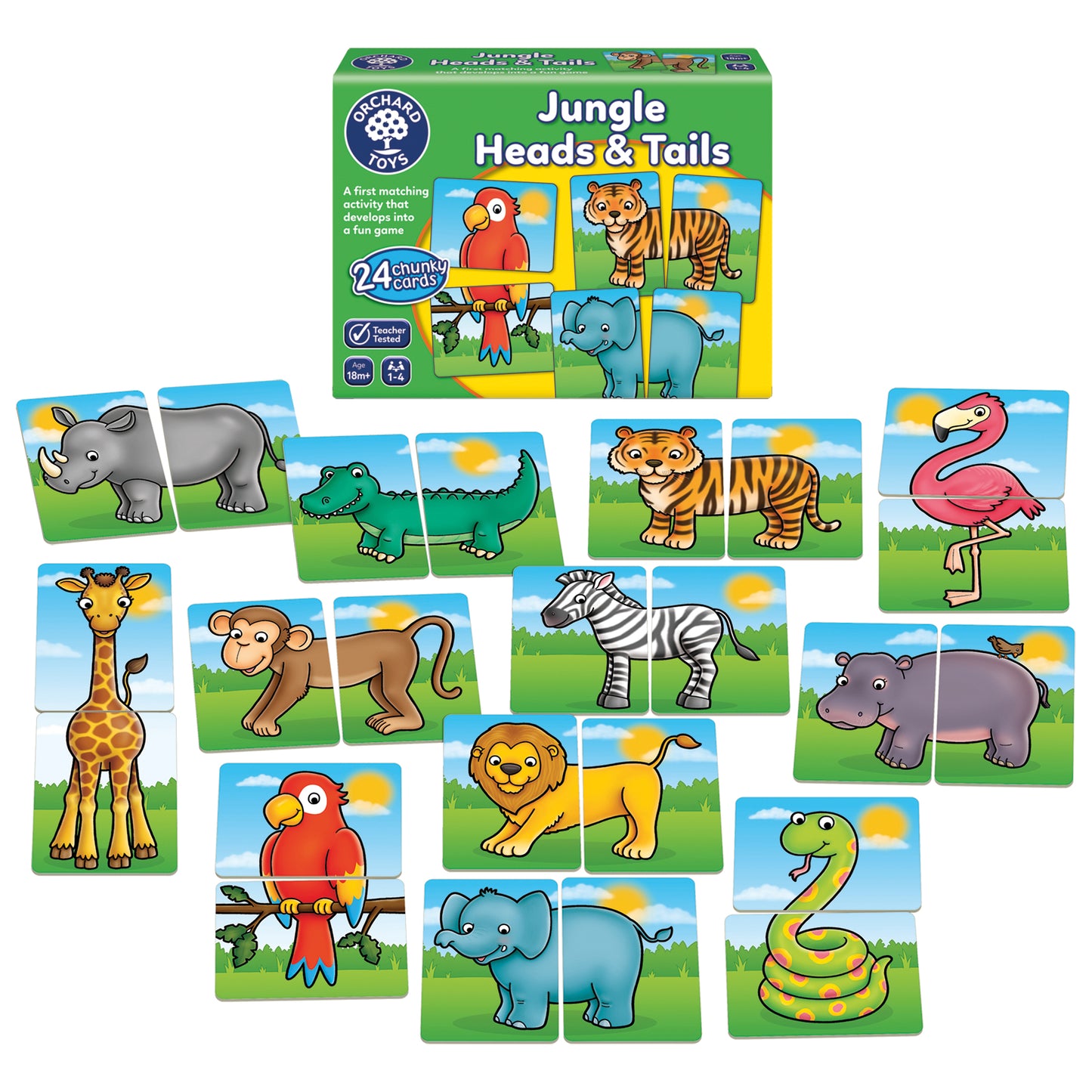 Orchard Toys Jungle Heads and Tails Matching Game