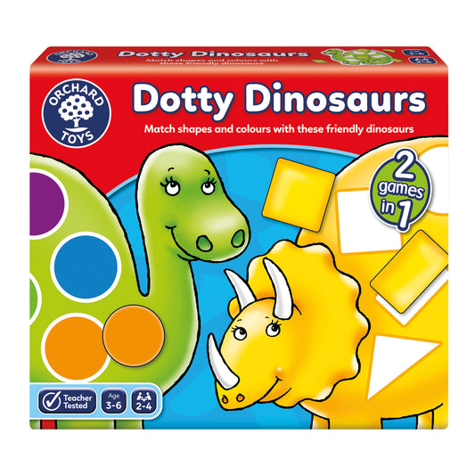 Orchard Toys Dotty Dinosaurs Shape and Colour Matching Game