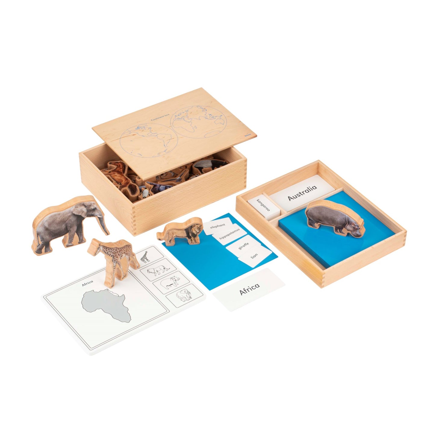 Nienhuis Montessori The Animal Continent Box 蒙特梭利教具- 世界物種棲息地