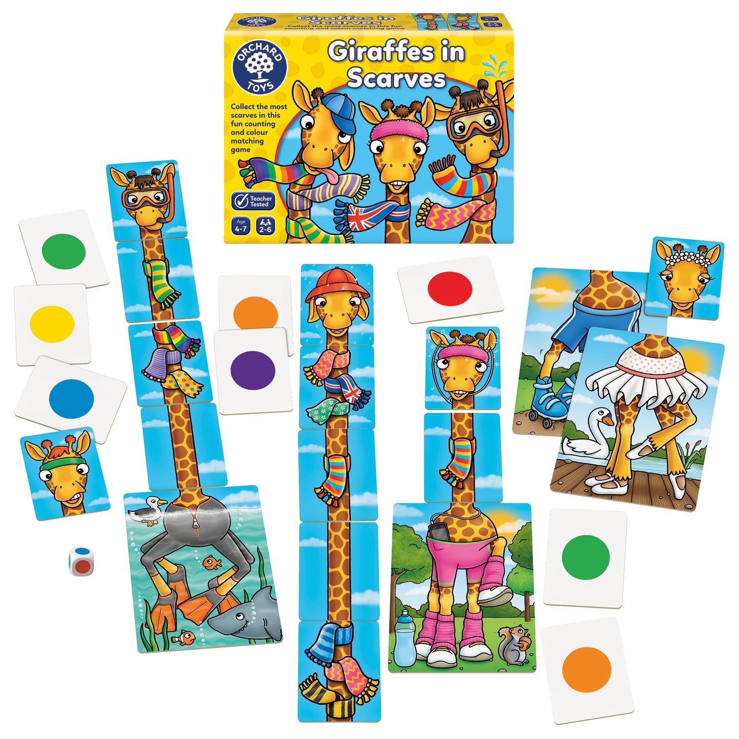 Orchard Toys Giraffes in Scarves Colour and Counting Game